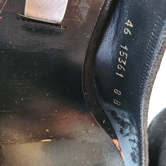 NWTB Sacha London Blanca Black Leather Suede Pointy Toe Slingback Heels Size 8B - Picture 4 of 15